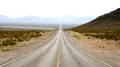 Infinity roads desert road long road