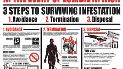 Infographics zombie survival sheet