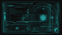 Interface cyan circuits minimalistic