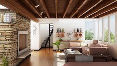 Interior architecture living room contemporary