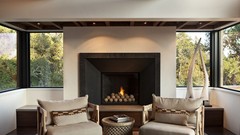Interior hillside fireplaces