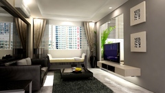 Interior living room 3d