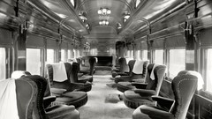 Interior seats USA historic trains railroad car Amin Peyrovi