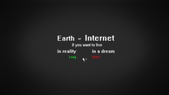 Internet Earth thinking Typography