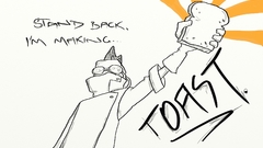 Invader Zim bread toast