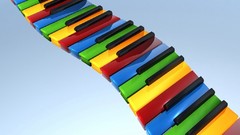 Ipad multicolor piano keys