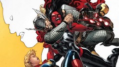 Iron Man Fighting comics thor Avengers marvel comics Captain 