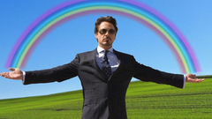 Iron man rainbows tony