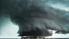 Islands clouds storm