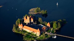 Islands lakes Castles lithuania trakai
