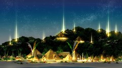 Islands Villages huts Beaches