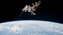 Iss Earth space shuttle