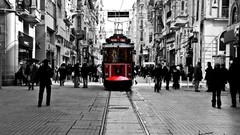 Istanbul monochrome cityscapes turkish selective coloring 