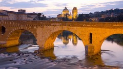 Italy Bridges Verona churches veneto The River Ponte Pietra