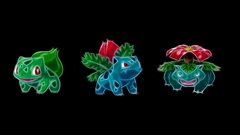 Ivysaur black background Venasaur