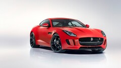 Jaguar (car) Jaguar F-Type Coupe red cars vehicle Car