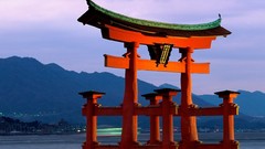 Japan architecture itsukushima shrine cityscapes torii