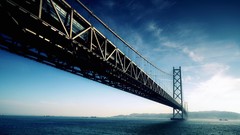 Japan cities Akashi Kaikyo bridge