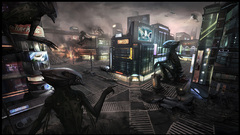 Japan cityscapes destruction crossing