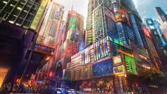 Japan cityscapes streets futuristic
