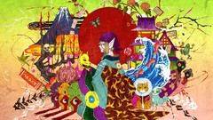 Japan mount fuji multicolor