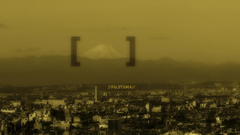 Japan mount fuji sepia