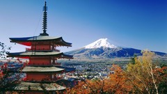 Japan pagodas mount fuji Chureito Pagoda