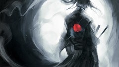 Japan samurai lonely artwork sakimichan