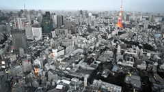 Japan tower Tokyo architecture urban cityscapes effects 