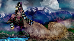 Japanese clothes black hair