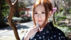 Japanese kimono cities models Japanese clothes Ai Sayama