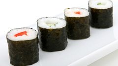 Japanese sushi rolls food