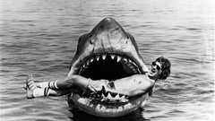 Jaws directors grayscale Steven Spielberg