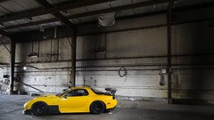 jdm stance Mazda Car yellow cars Mazda RX-7 FD mazda rx-7