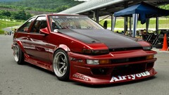 jdm stance Toyota ae86 Car pop-up headlights