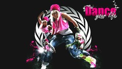 Jeans dancing blondes Simple Background paint splatter poses