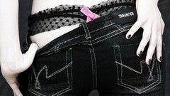 Jeans pink ass emo