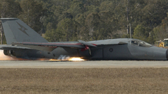 Jet aircraft crash test