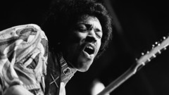 Jimi hendrix monochrome music