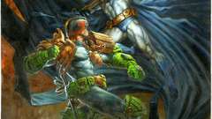 Judge Dredd Batman artwork