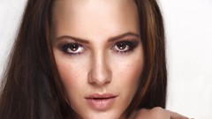 Juice brown eyes brunettes seductive eyes Sabine Jemeljanova