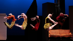 Jumping for joy high