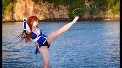 Kasumi redheads cleavage cosplay black panties Dead Or Alive 