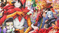 Katana cherry blossoms Katanagatari Togame Yasuri Shichika