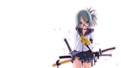 Katana school uniforms weapons