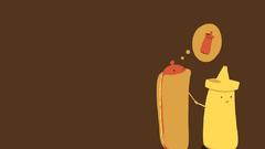 Ketchup funny hotdogs mustard