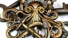 Keys steampunk chains octopuses anchors