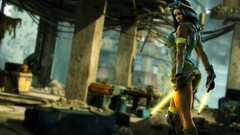 killer instinct video games digital art warrior Women dark hair