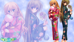 Kimono fan cotton candy