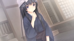 Kimono long hair anime girls brunettes game cg kitto todoku 